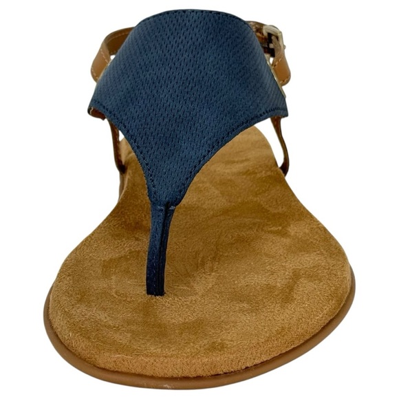 White Mountain London Navy Faux Leather Womens Thong Sandals Size 10M - Picture 6 of 12